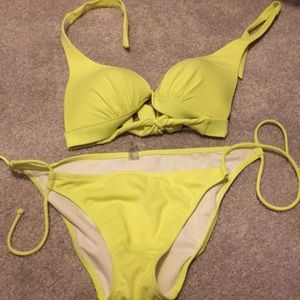 Victoria’s Secret Neon yellow bikini - size L